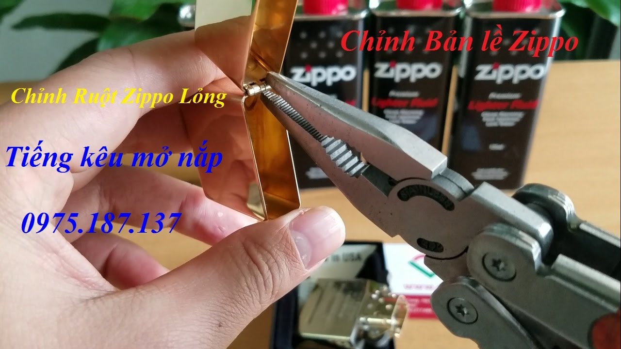 Hướng dẫn cách khắc phục bản lề Zippo lỏng