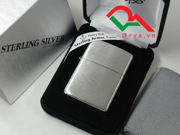 zippo bạc khối chính hãng